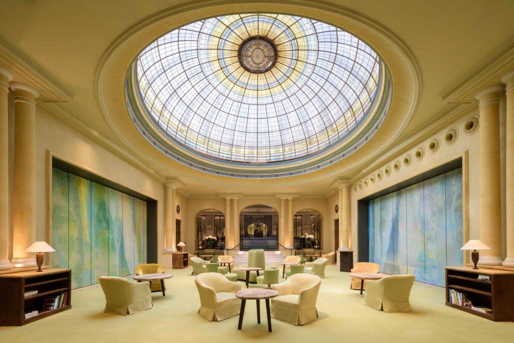 Atrium designed by Axel Vervoordt at Hotel Bayerischer Hof, Munich, Bavaria, Germany